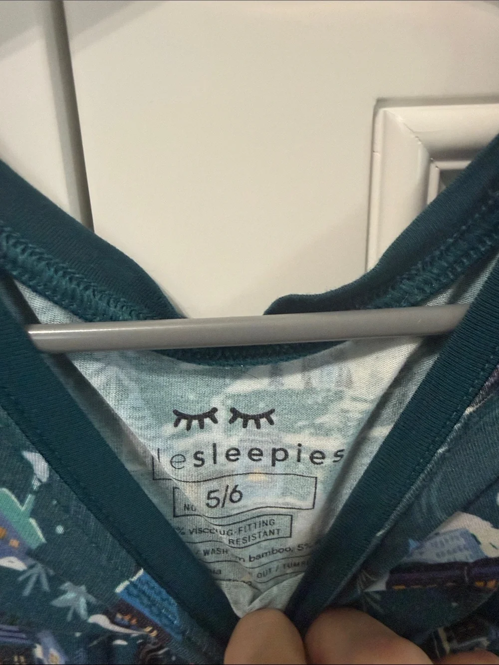 Little Sleepies Teal Winter Village Kids Pajama Set